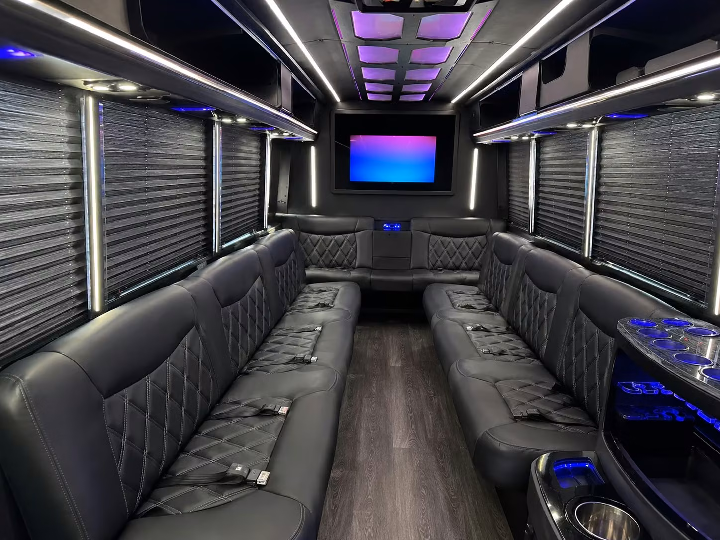 a bellflower party bus rental turns the ride into part of the night