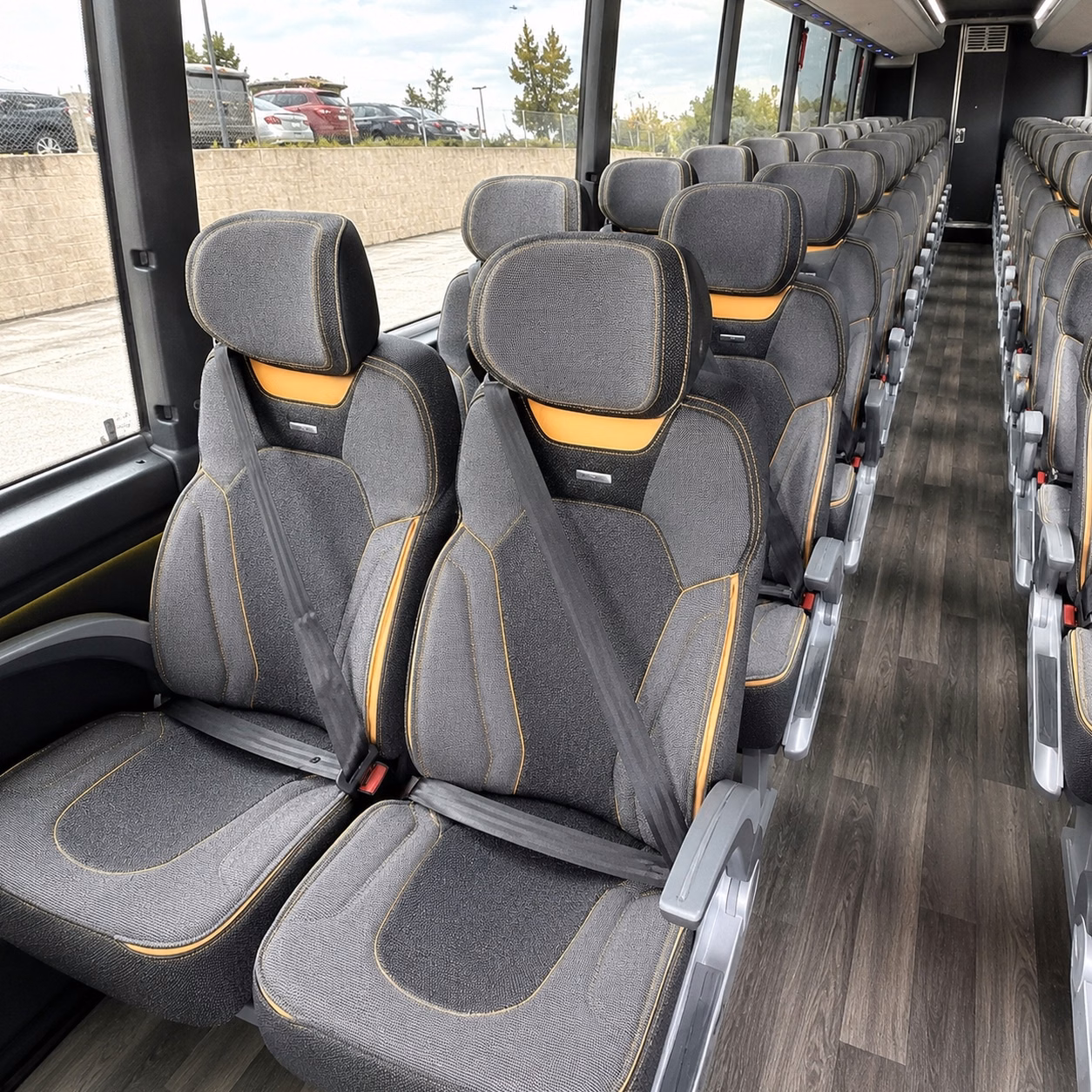 bellflower charter bus interior